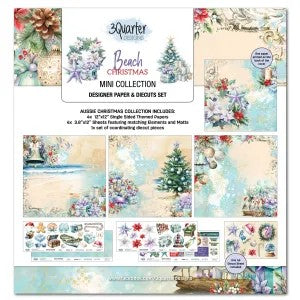 3 Quarter Designs Beach Christmas 12"x12" Mini Collection Paper Pack