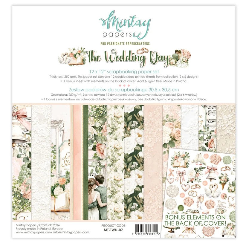 Mintay The Wedding Day 12"x12" Paper Collection Pack