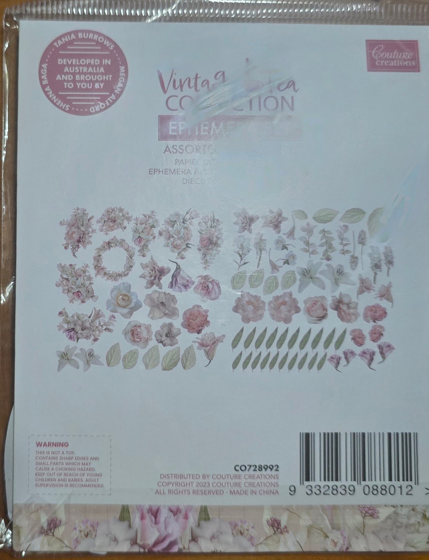 Couture Creation Vintage Tea Collection Ephemera Set