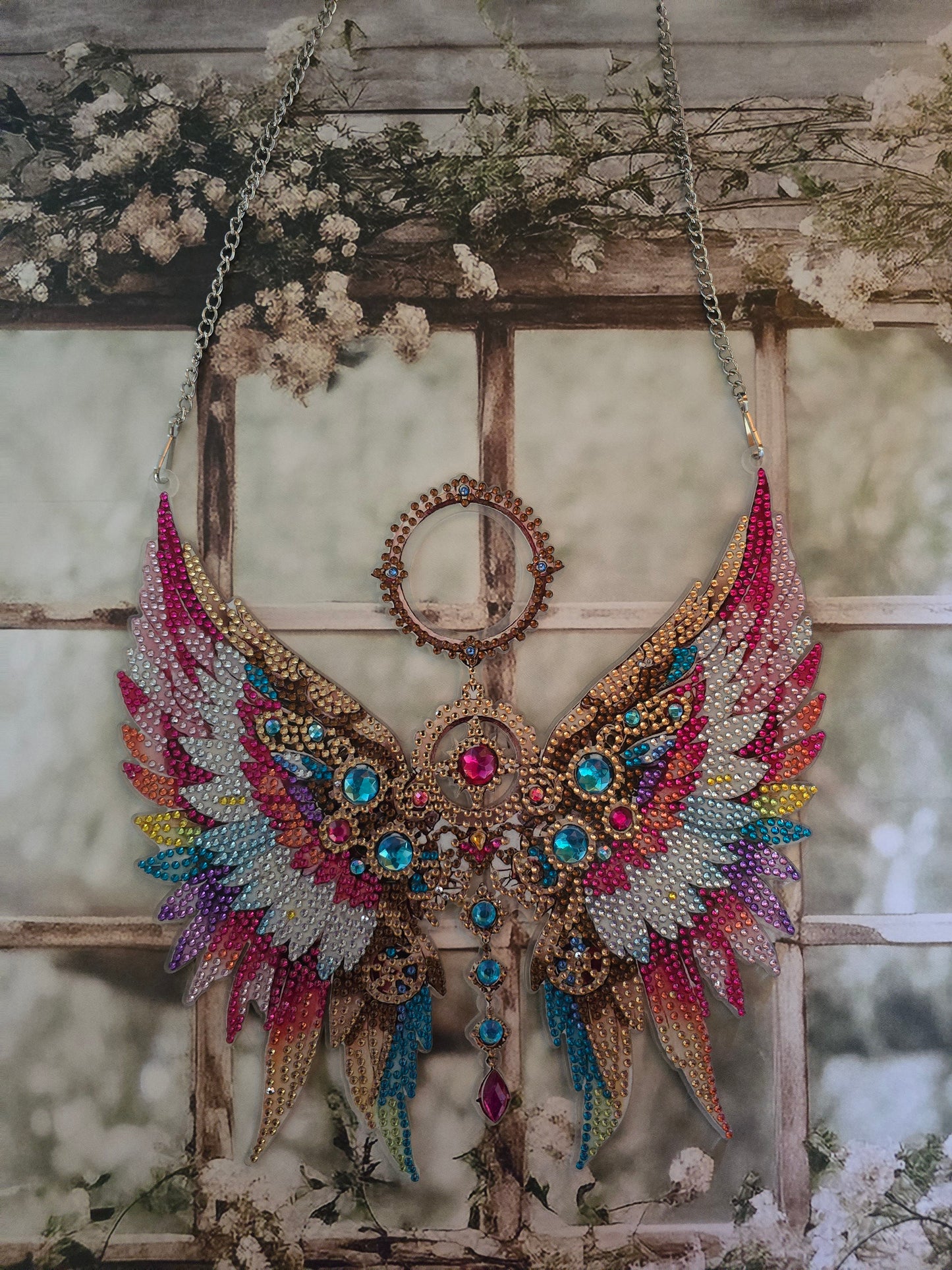 Angel Wings Diamond Dot Hanging Ornament
