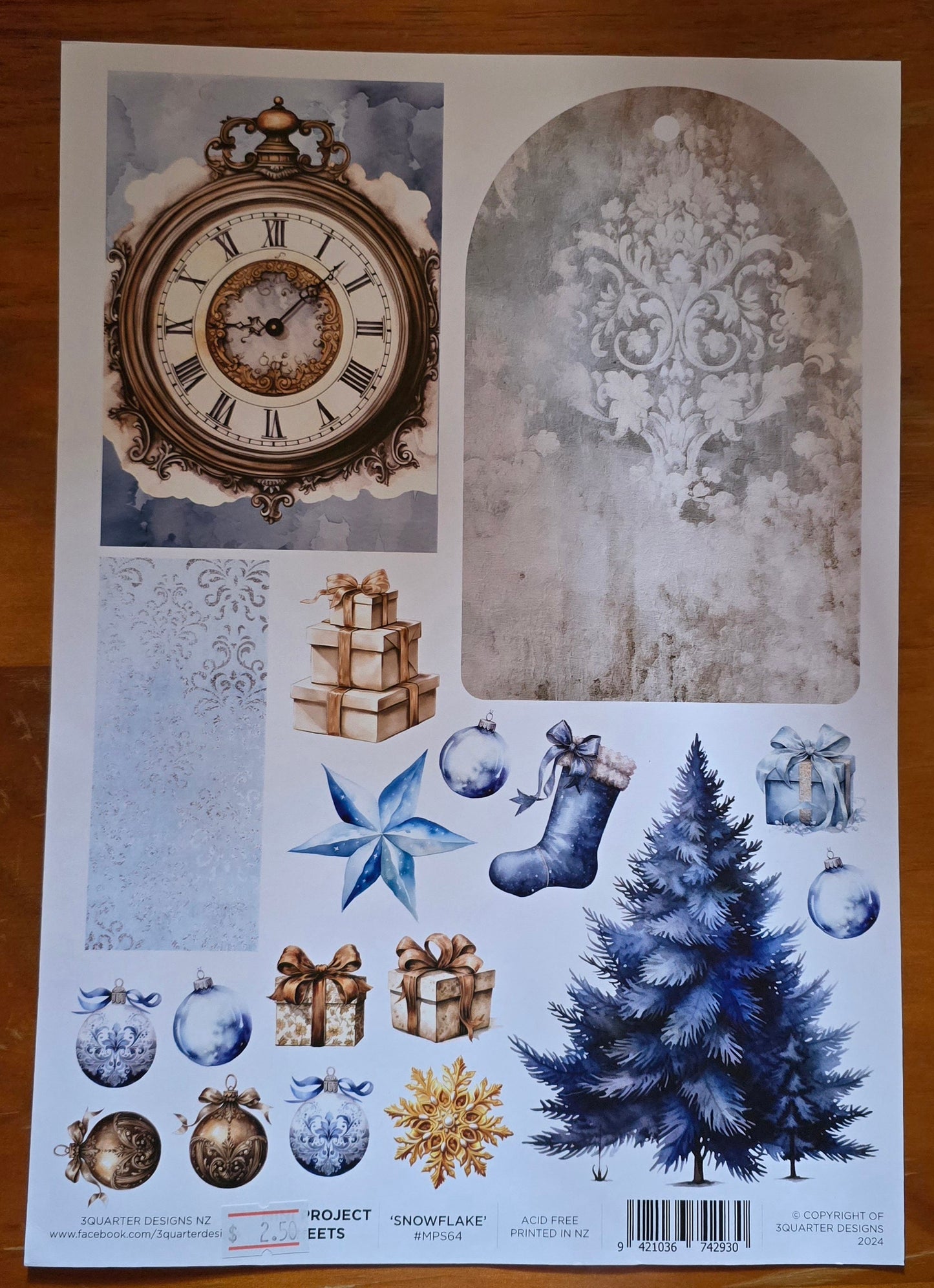 3 Quarter Designs Snowflake Mini Project Sheet