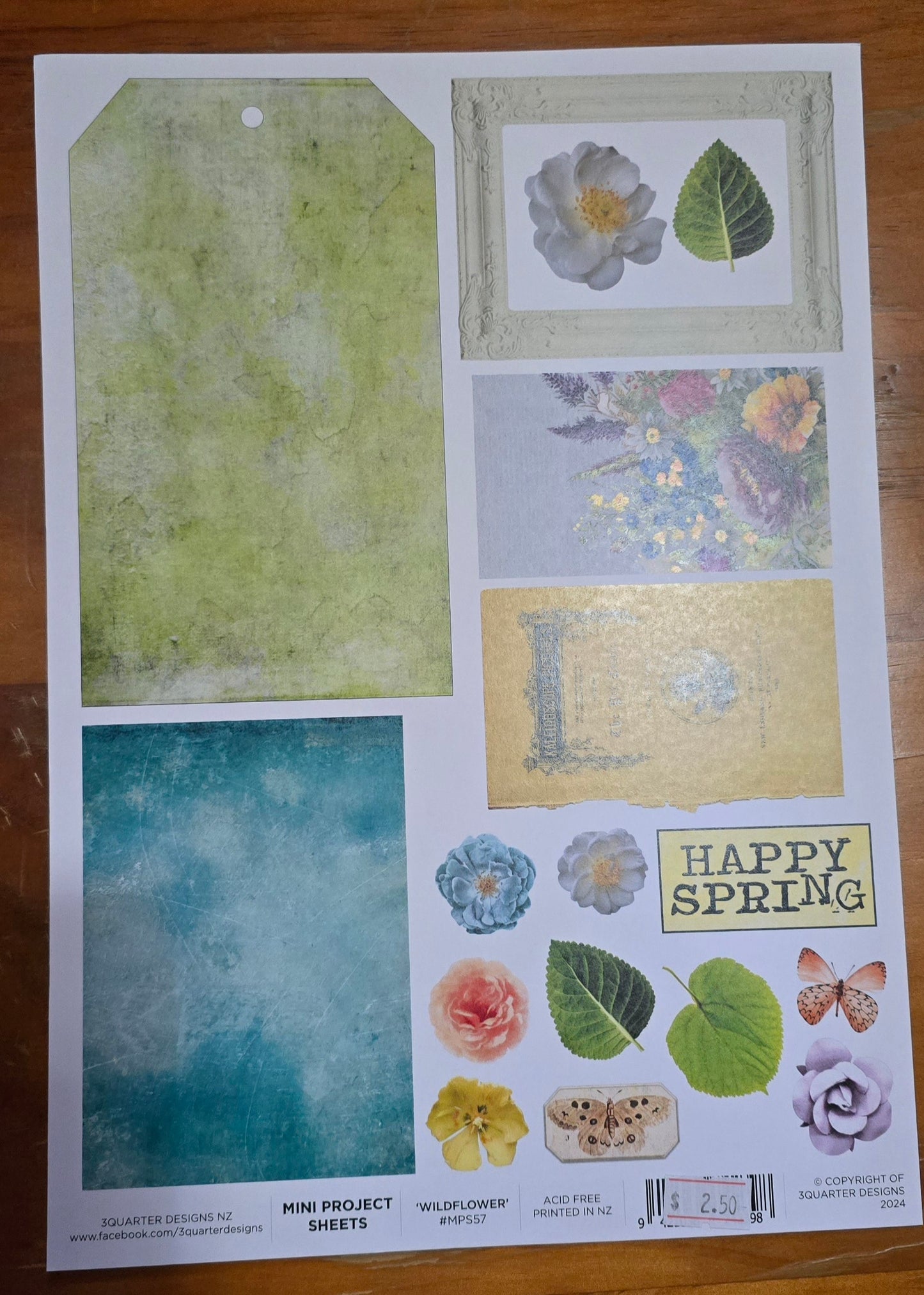 3 Quarter Designs Wildflower Mini Project Sheet