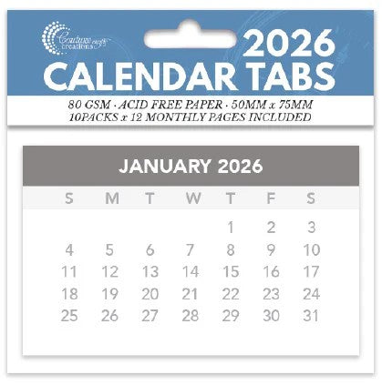 Couture Creations 2026 Calendar Tabs