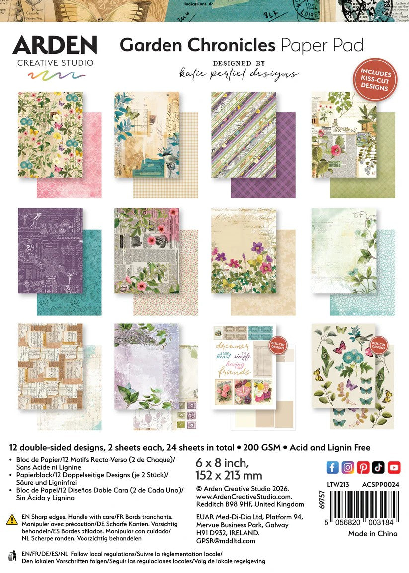 Arden Creative Studio Garden Chronicles 6"x8" Paper Pad