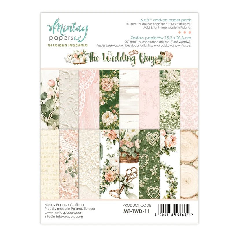 Mintay The Wedding Day 6"x8" Add on Paper Pack