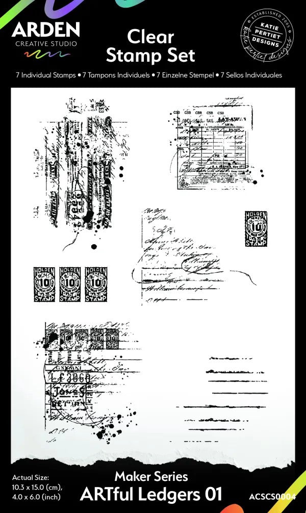 Arden Creative Studio ARTful Ledgers 01 Stamp Set