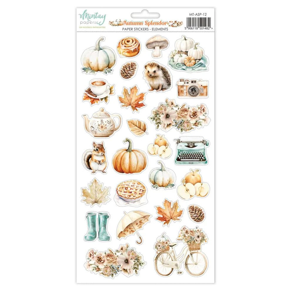 Mintay Autumn Splendor Elements Paper Sticker Sheet