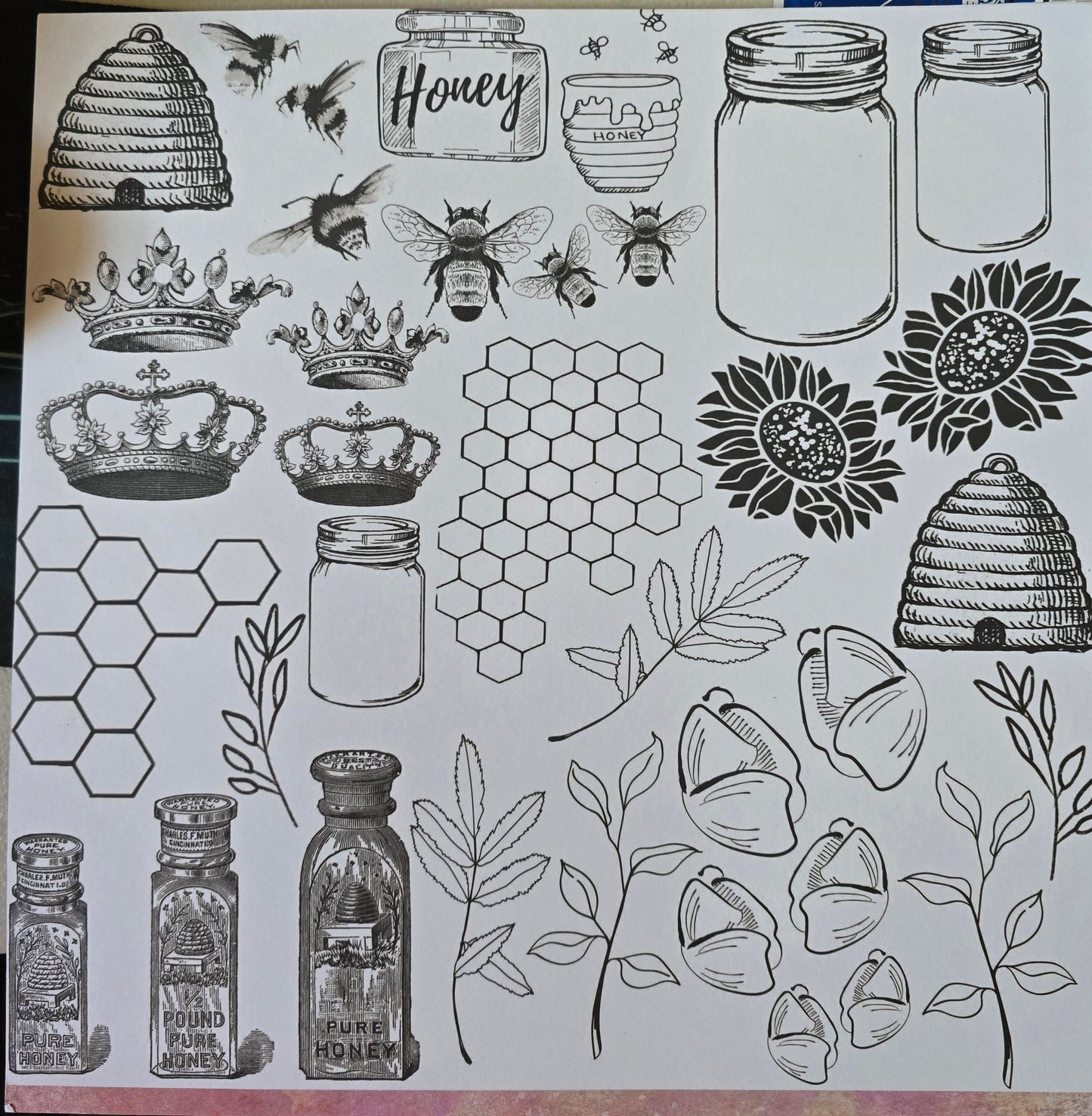 Bee Arty Bee the Sunshine Single 12"x12" Colour and Cut Sheet