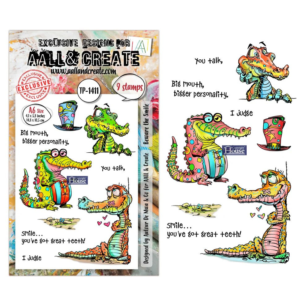 AALL & Create Beware the Smile TP-1411 Stamp Set