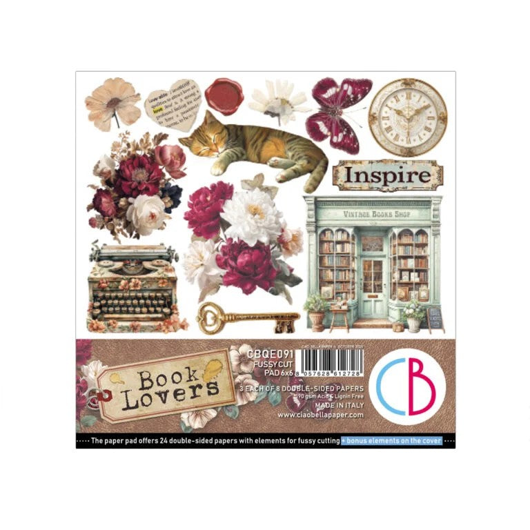 Ciao Bella Book Lovers 6"x6" Paper Collection Pack