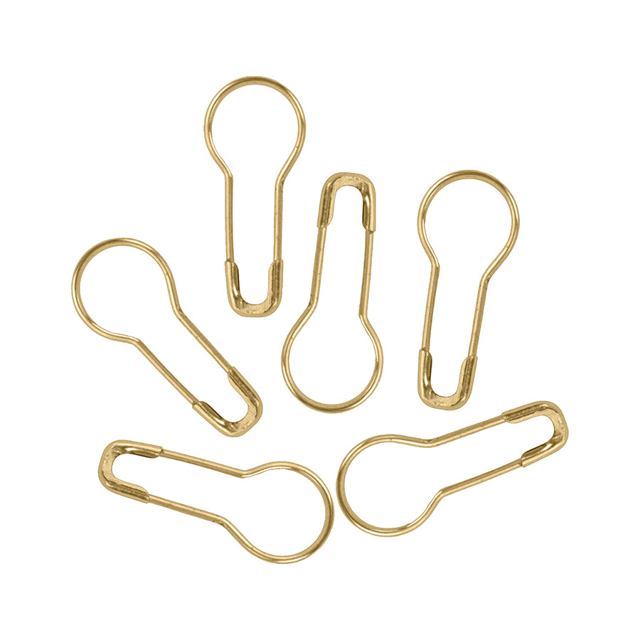 Bulb Shaped Safety Pins 22mm – Gold