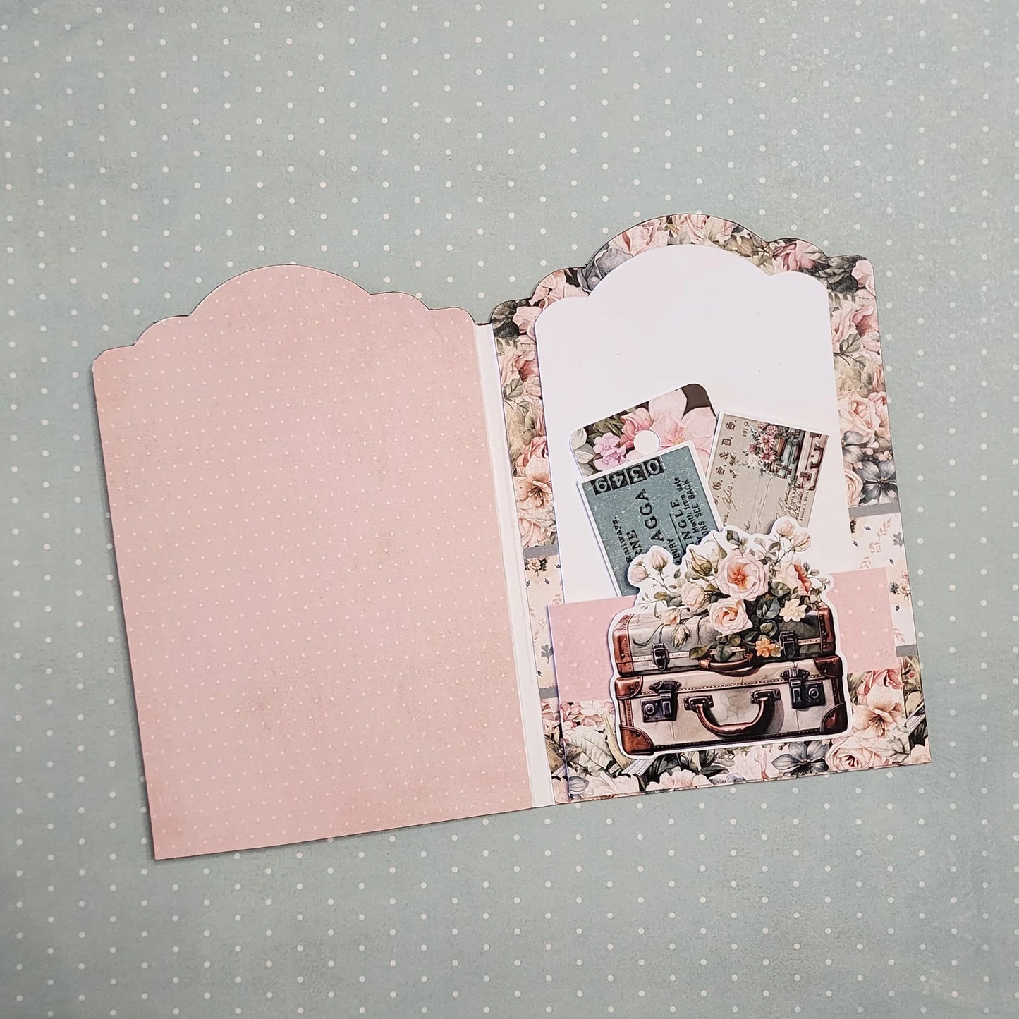 Card Folio #1 - 4"x6" Scalloped Card Bases with Tags & Pockets