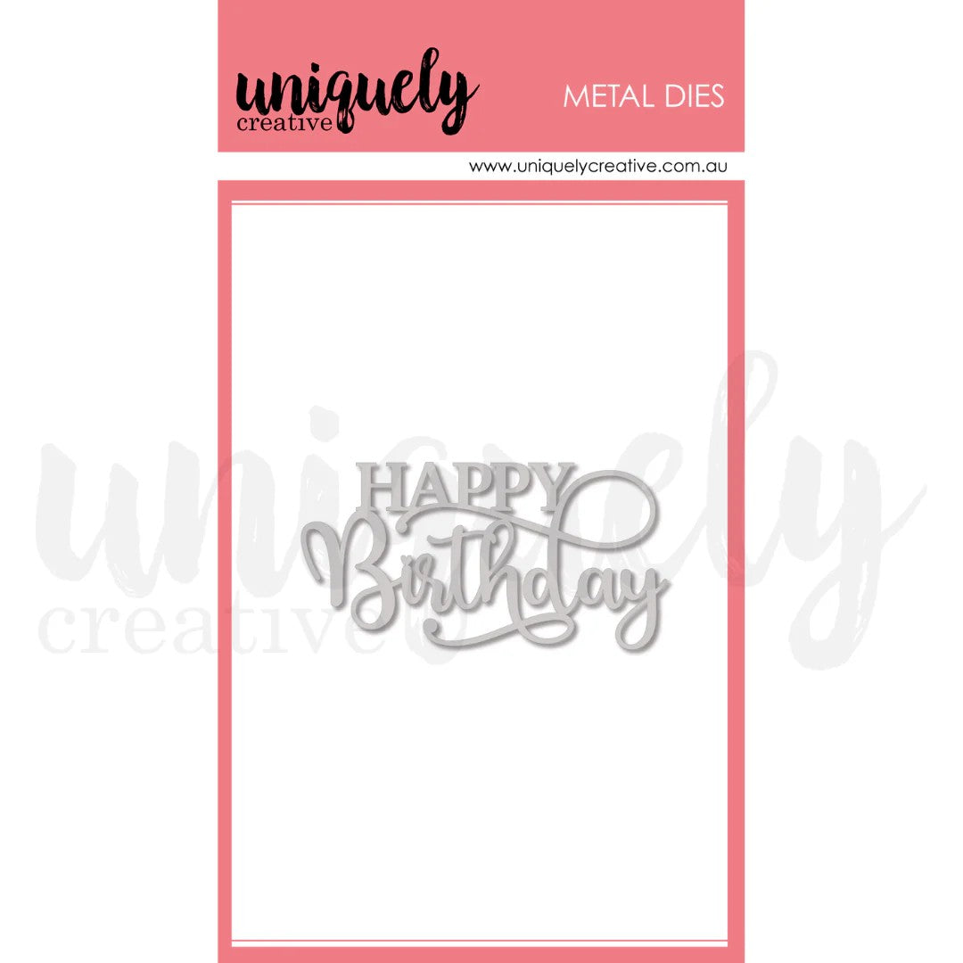 Uniquely Creative Happy Birthday Cardmaking Die