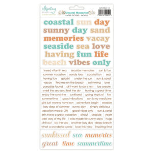 Mintay Paper Stickers - Words - Coastal Memories