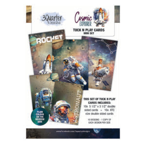 3 Quarter Designs Cosmic Explorer Tuck 'n' Play Cards Mini Set