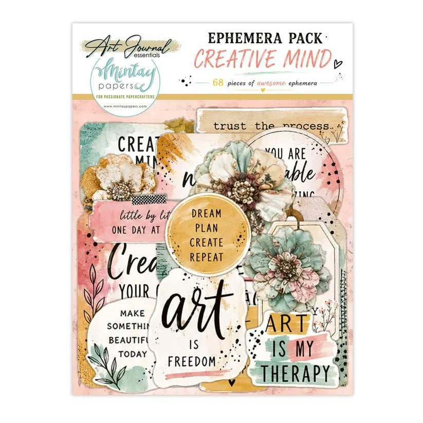 Mintay Art Journal Essentials Creative Mind Ephemera Pack
