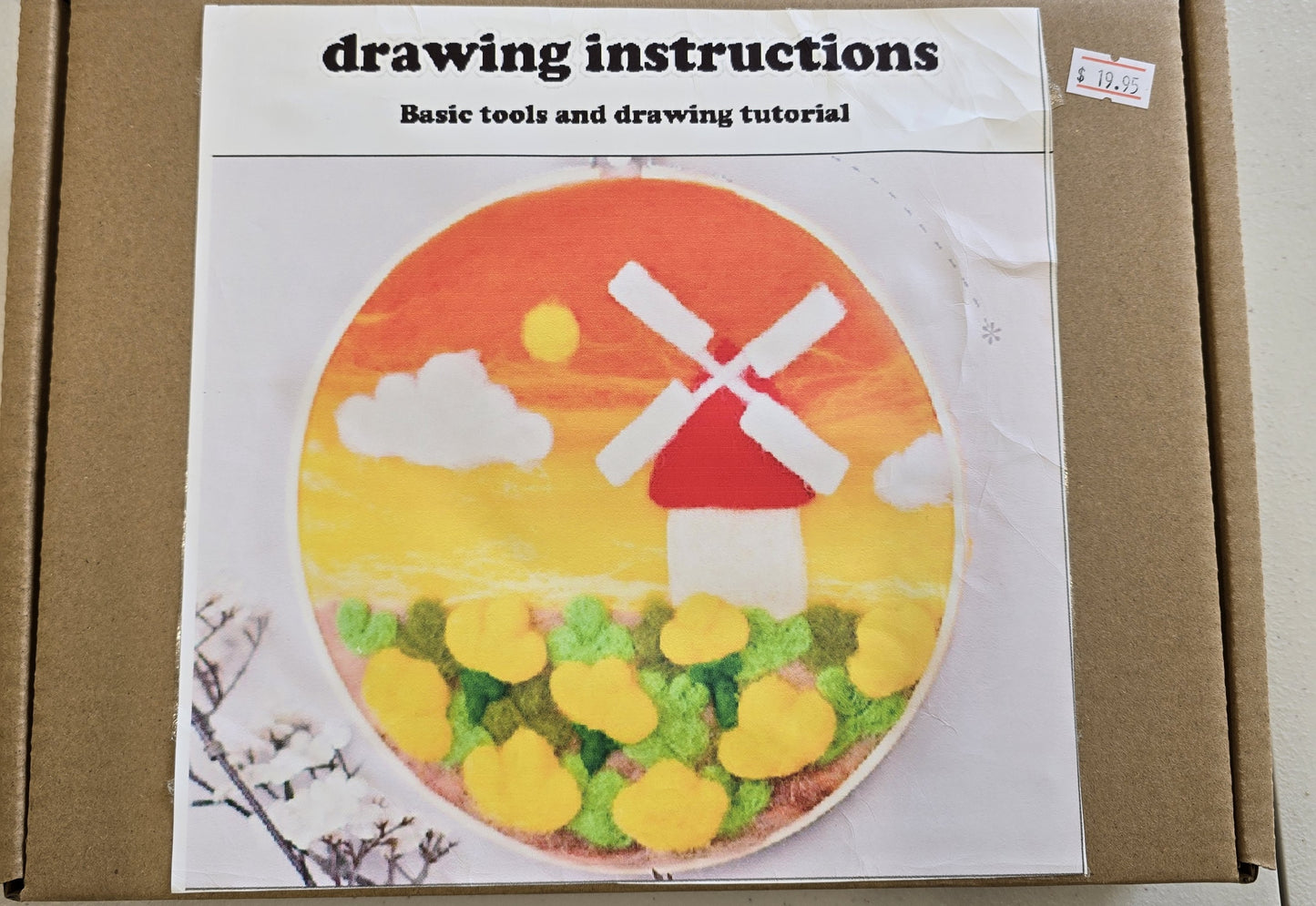 Needle Felting Picture Kit - Dutch Windmill