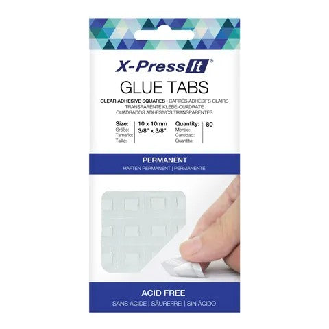 X-Press It Glue Tabs 10x10mm 80pcs Permanent