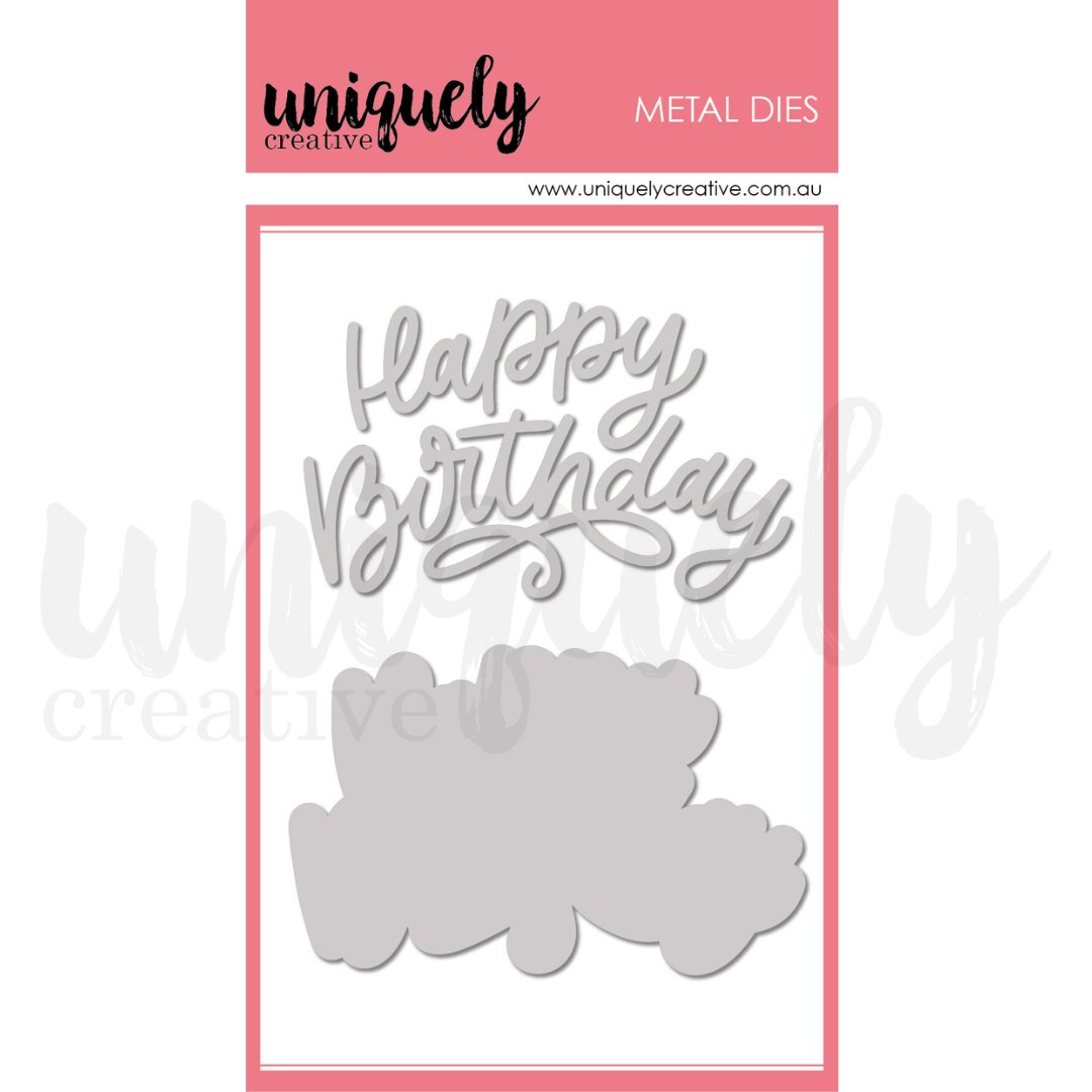 Uniquely Creative Happy Birthday Modern Metal Die