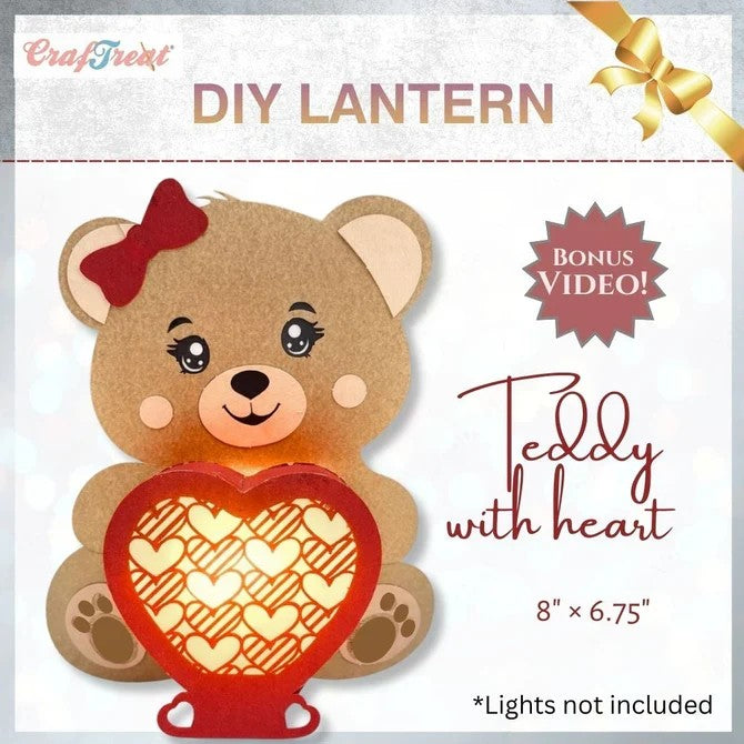 CrafTreat Teddy with Heart DIY Paper Lantern