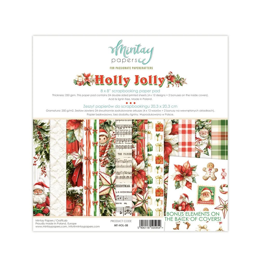 Mintay Holly Jolly 8"x8" Paper Pad