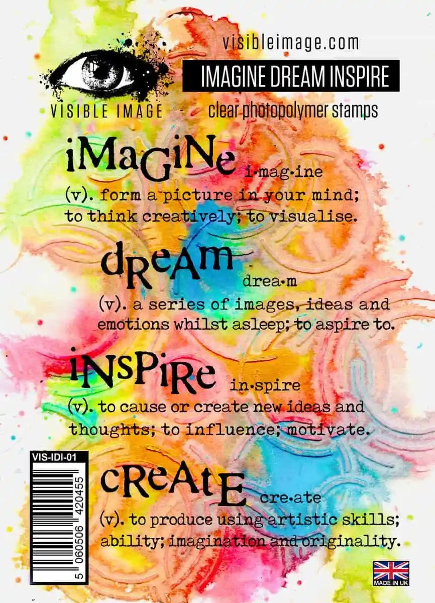 Visible Image Imagine Dream Inspire Clear Stamp Set