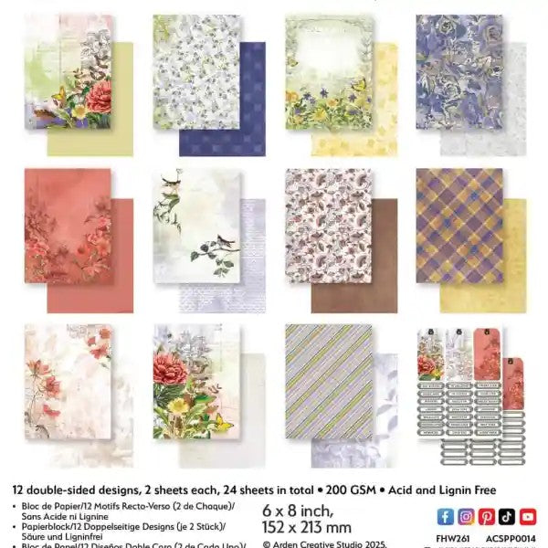 Arden Creative Studios Laurel Grove 6"x8" Paper Pad