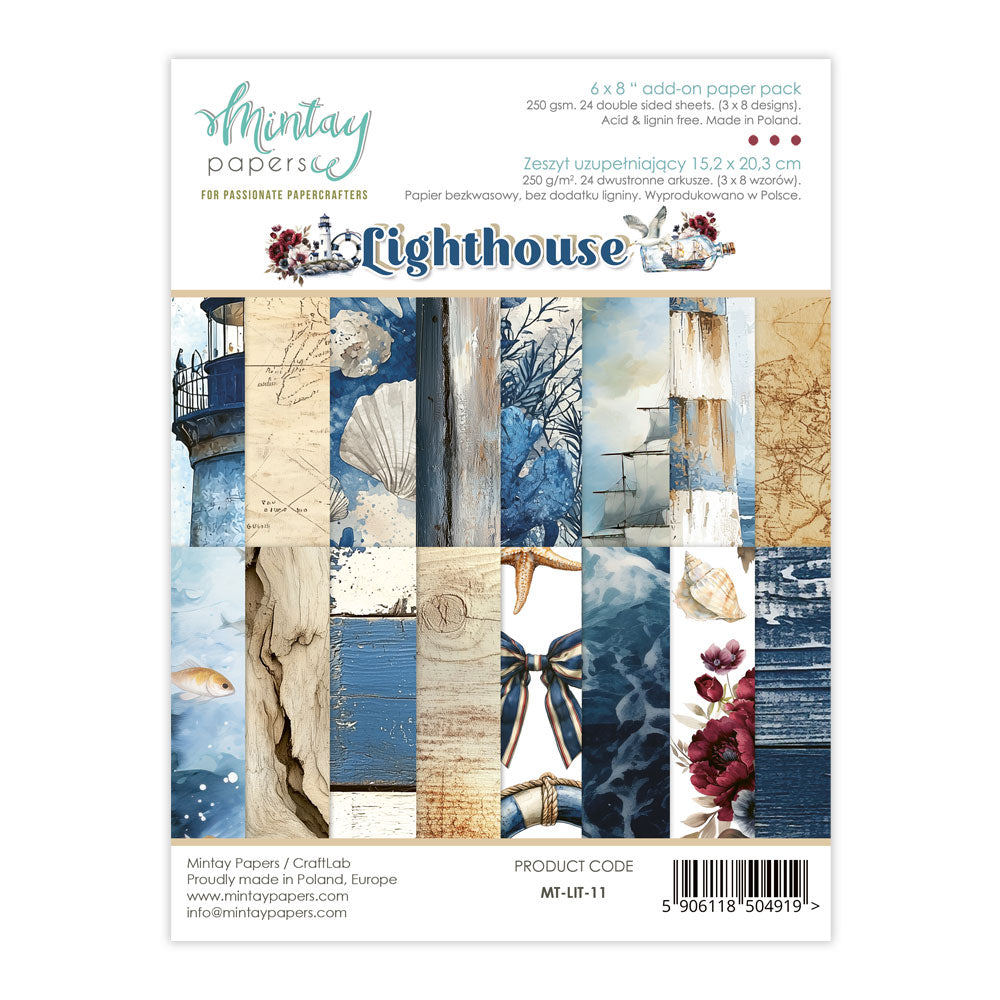 Mintay 6"x8" Add On Paper Pack - Lighthouse