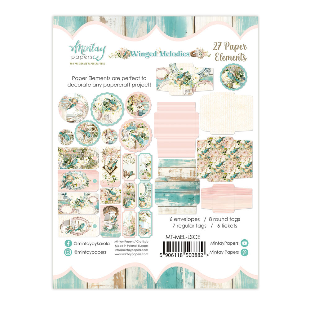 Mintay Winged Melodies Paper Elements