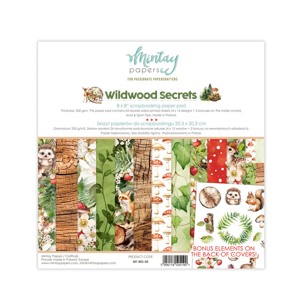 Mintay 8"x8" Paper Pad - Wildwood Secrets
