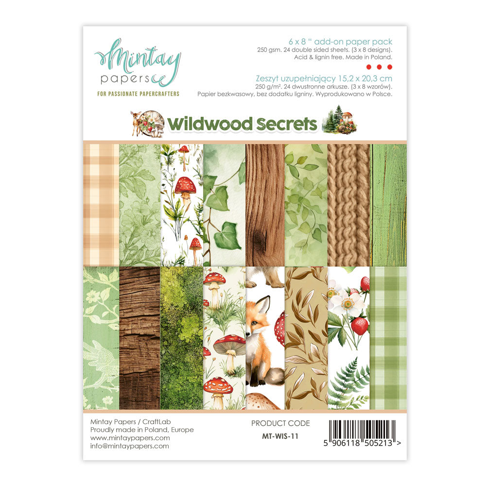 Mintay 6"x8" Add On Paper Pack - Wildwood Secrets