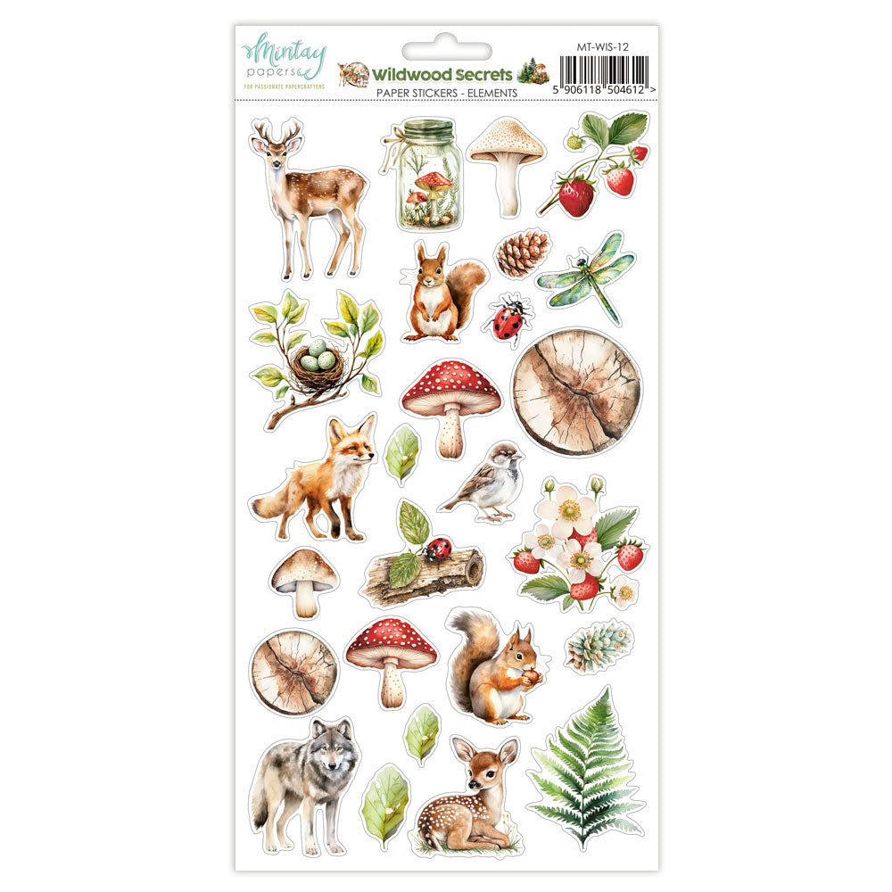 Mintay Paper Stickers Sheet - Elements - Wildwood Secrets