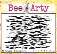 Bee Arty Making Waves A6 Stencil