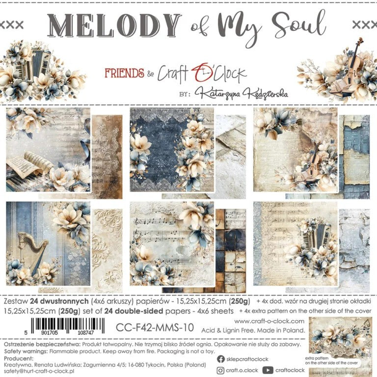 Craft O' Clock Melody of My Soul 6"x6" Paper Pad