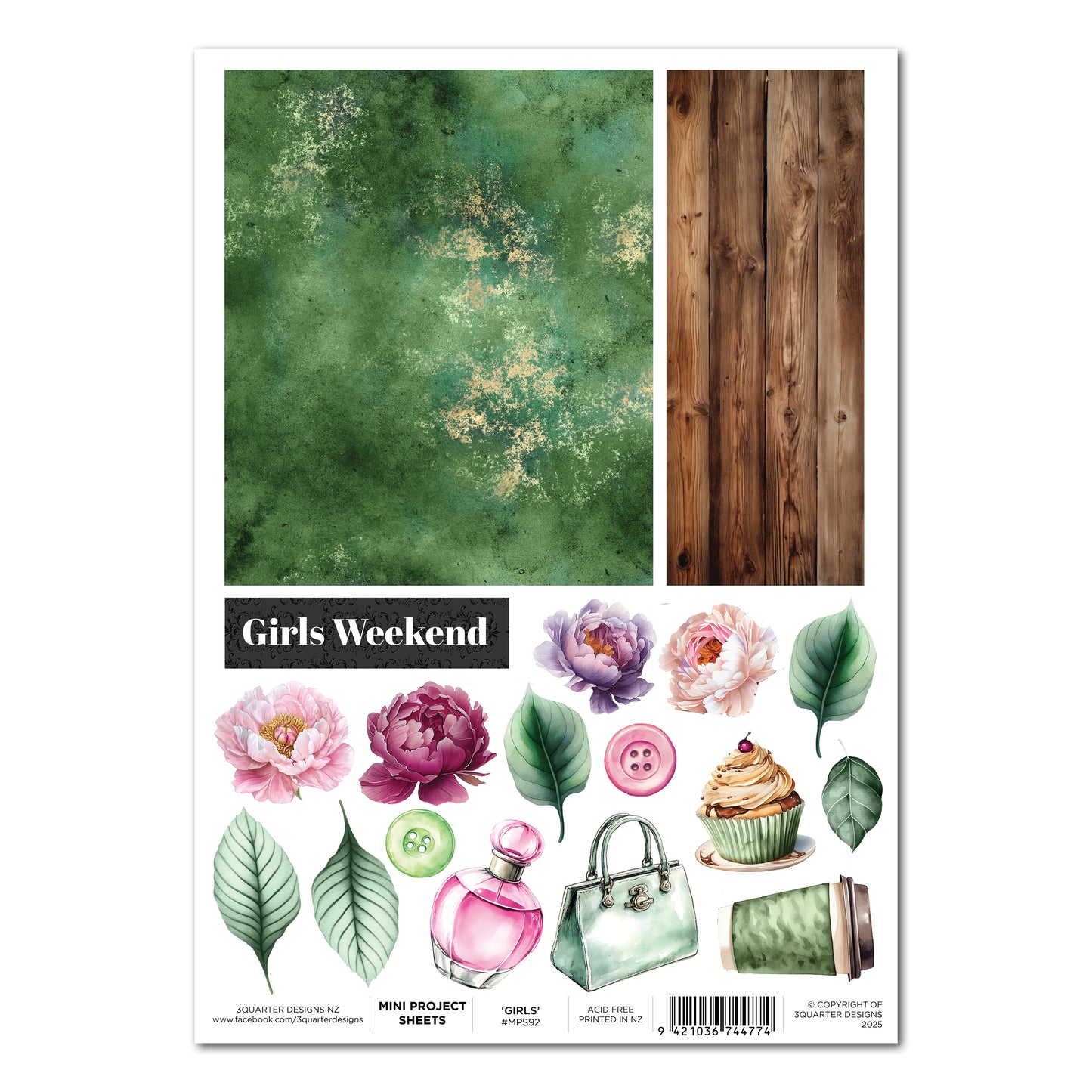 3 Quarter Designs Girls Weekend Mini Project Sheet