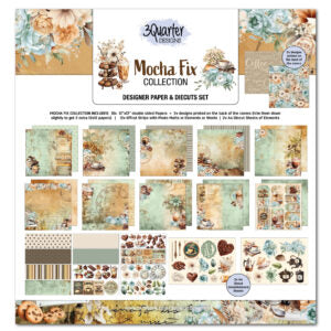 3 Quarter Designs Mocha Fix 12"x12" Paper Collection Pack