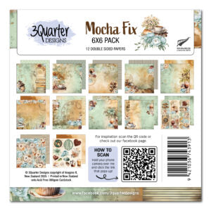 3 Quarter Designs Mocha Fix 6"x6" Paper Pack