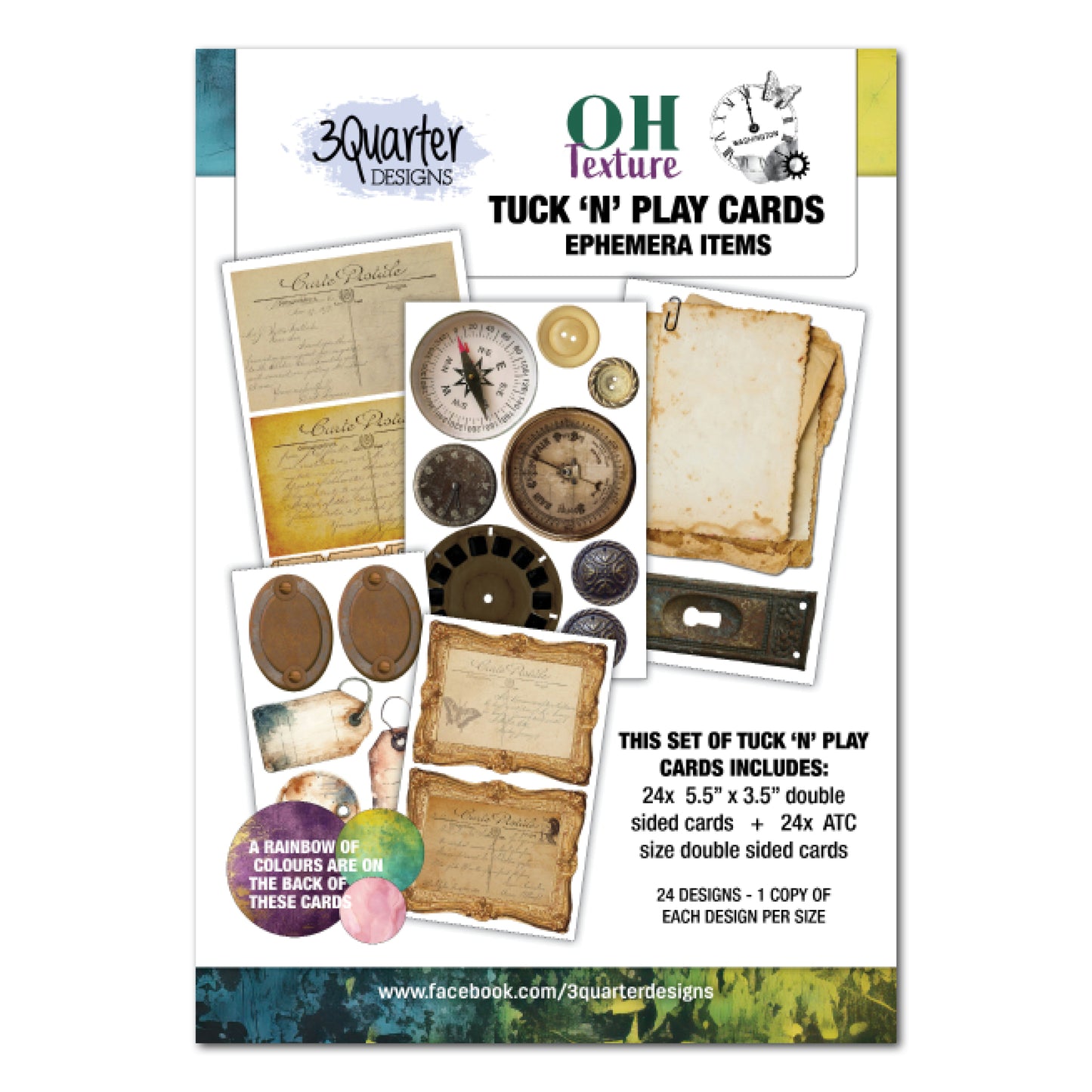 3 Quarter Designs Oh Texture Tuck n Play Cards