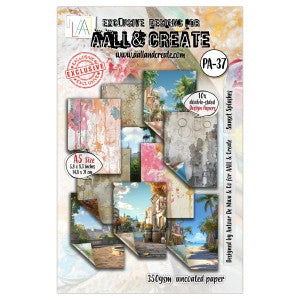 AALL & Create Sunset Splashes A5 Paper Pack