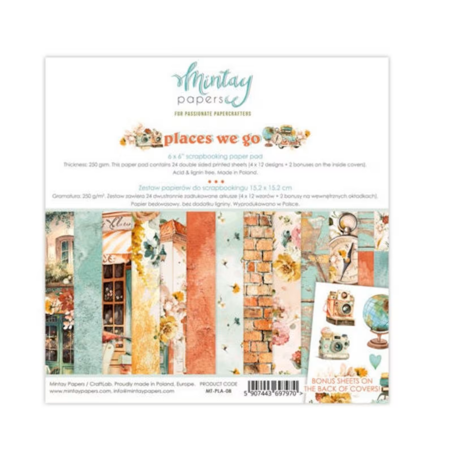 Mintay Places We Go 12"x12" Paper Collection Pack