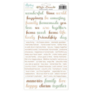 Mintay Rustic Charms 6"x12" Words Paper Sticker Sheet