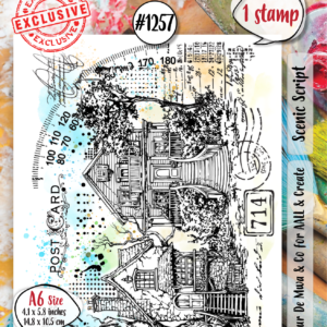 AALL & Create Scenic Script A6 Clear Acrylic Stamp
