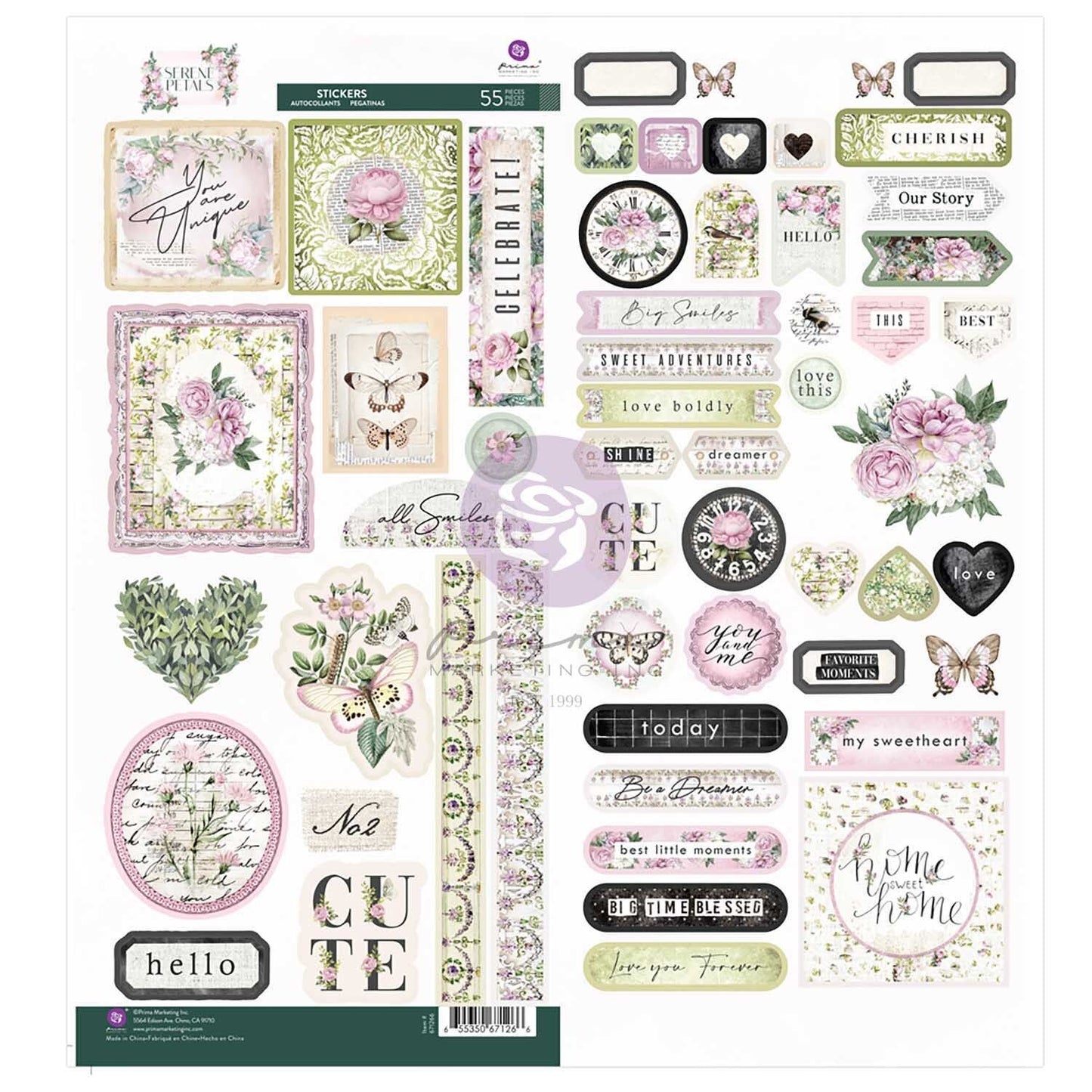 Prima Serene Petals Stickers
