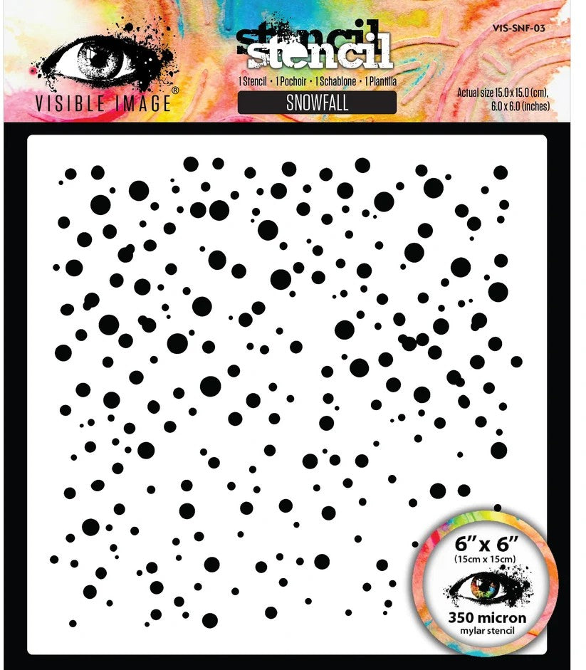 Visible Image Snowfall 6"x6" Stencil