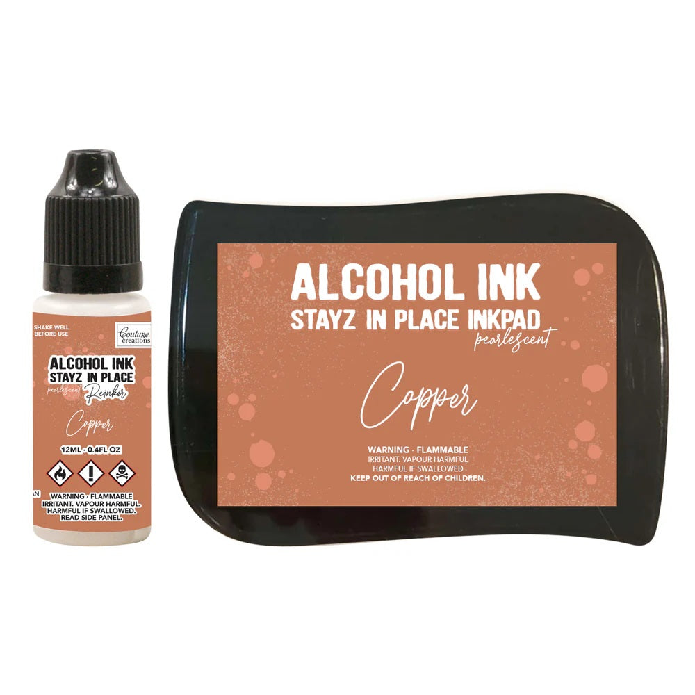 Stayz in Place Alcohol Ink Pad with 12ml Reinker - Copper