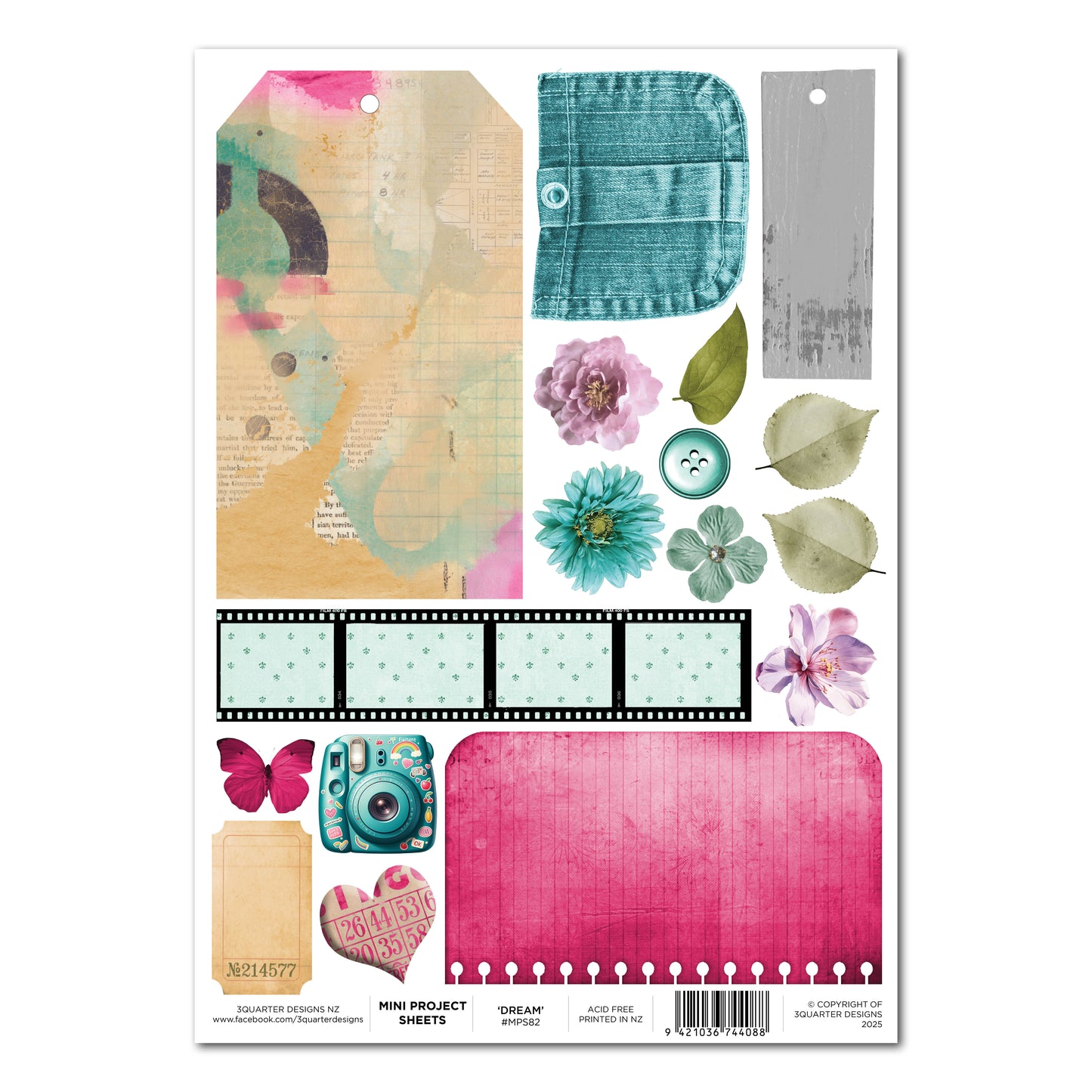 3 Quarter Designs Teenage Dream Mini Project Sheet