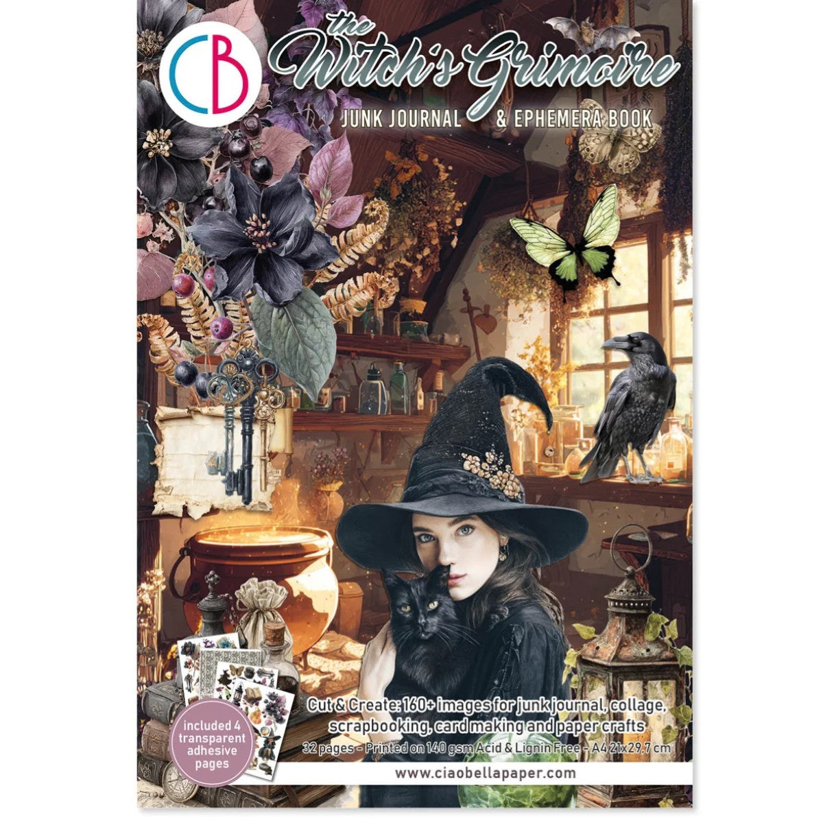 Ciao Bella The Witch's Grimoire Junk Journal & Ephemera Book