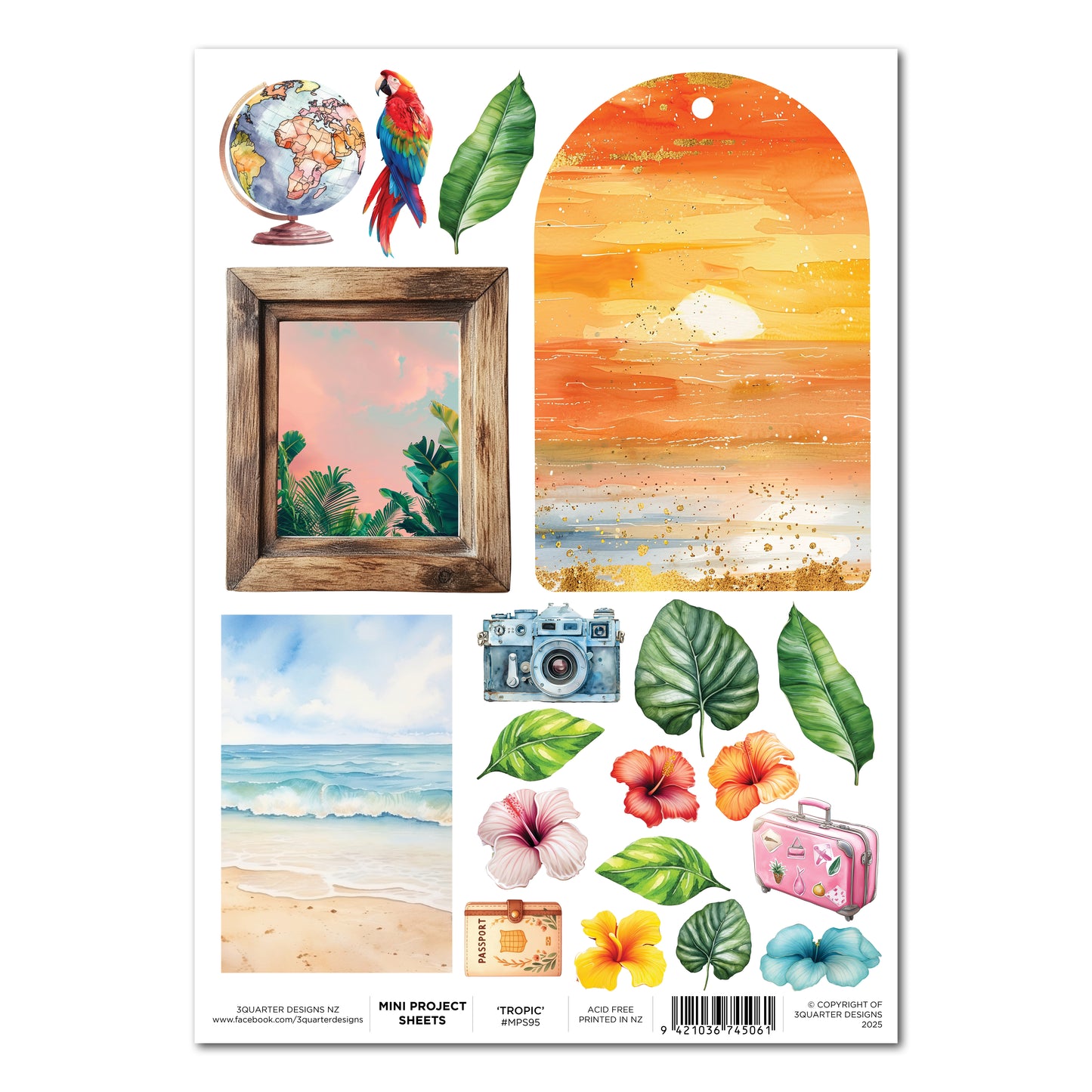 3 Quarter Designs Tropic Excursion Mini Project Sheet