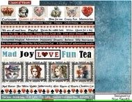 Bee Arty Wonderland Words 12"x12" Cut Apart Sheet