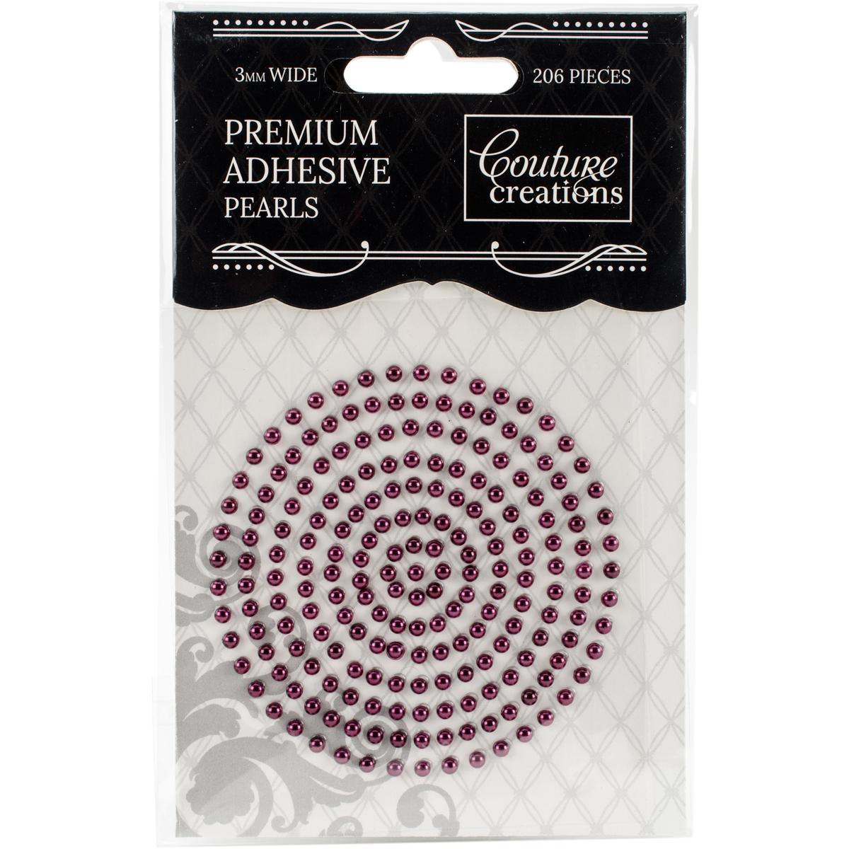 Couture Creations Self-Adhesive Pearls 3mm - Perfect Plum